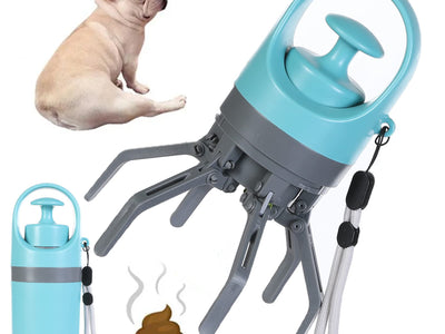 Recogedor Portátil para Perros con Dispensador de Bolsas Incluido