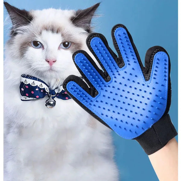 Guante Quitapelos para Perro y Gato — Masaje + Cepillo Deslanador de Silicona