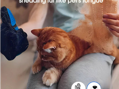 Guante Quitapelos para Perro y Gato — Masaje + Cepillo Deslanador de Silicona