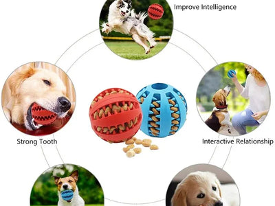 Pelota de Goma Dispensadora para Perros — Limpieza Dental + Snacks | 3 Tamaños