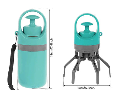 Recogedor Portátil con Bolsa Integrada para Perros — No-Touch, Cierre Hermético | Paseos