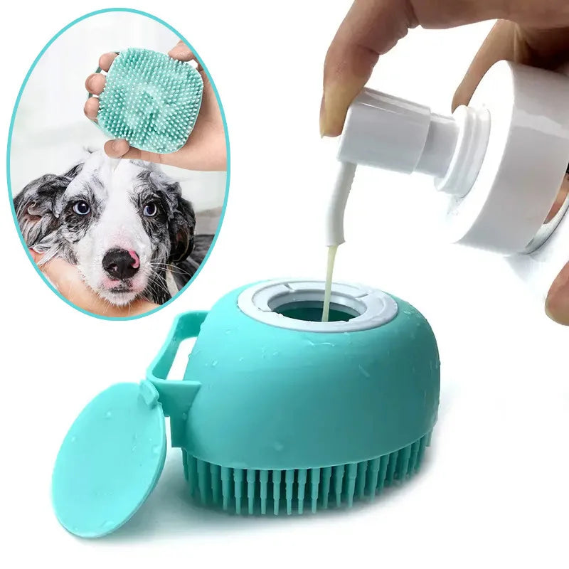 Guante de Baño Masajeador para Perros y Gatos — Silicona Suave | Limpieza + Masaje