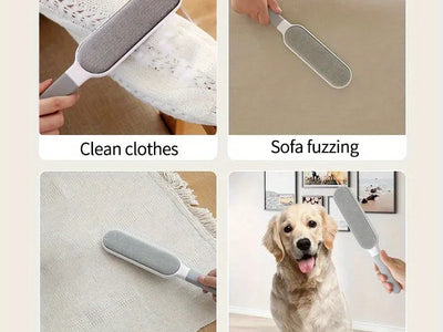 Quitapelos Electrostático Doble Cara — Ropa, Sofá y Muebles | Sin Adhesivos, Uso Infinito