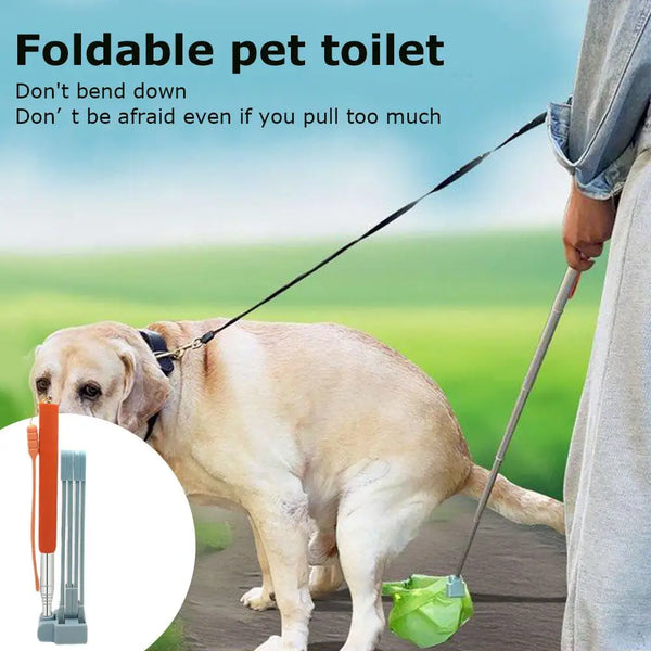 Recogedor Plegable Multifuncional para Perros — Cacas y Orina | Mango Largo, Sin Agacharse