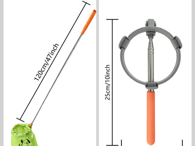Recogedor de Cacas Telescópico para Perros — Mango Largo, Sin Agacharse, Plegable