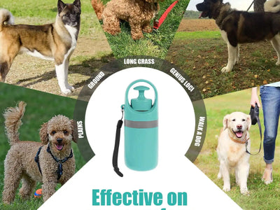 Recogedor Portátil con Bolsa Integrada para Perros — No-Touch, Cierre Hermético | Paseos