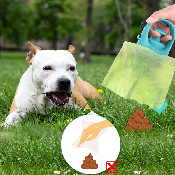 Recogedor Portátil para Perros con Dispensador de Bolsas Incluido